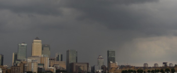 Storm Brewing over Canary Wharf